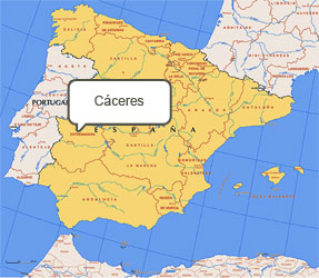 Mapa de Cáceres