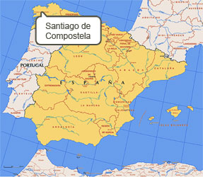 Mapa de Santiago Compostela